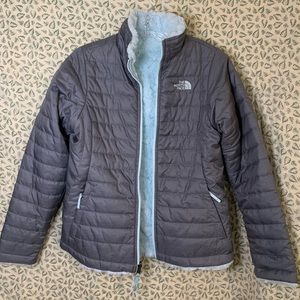 North Face Reversible Mossbud Swirl Jacket Sz L